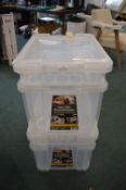 *2x Double Tier Stack Master Storage Boxes