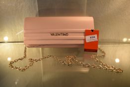 *Mario Valentino Sofie Sipria Pink Clutch Bag with Detachable Chain Handle, RRP: £75