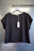 *Traffic People Black Cat Sleeve Crinkle Silk Top Size: L, RRP: £45