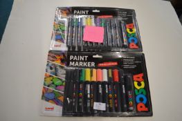 *2x Packs of Posca Paint Marker Pens