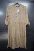 *Saint Tropez Cream & Black Mini Dots Eda Dress Size: S, RRP: £50