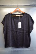 *Traffic People Black Satin Cat Sleeved Top Size: L, RRP: £56