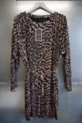 *Religion Leopard Print Silver Animal Tunic Dress Size: L/14, RRP: £60