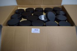 *Box of Black Aluminium Screw Lid Round 60ml Pots