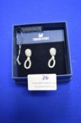 Swarovski Crystal Oval Hoop Earrings (boxed with packaging)