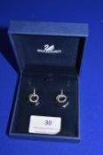 Swarovski Two Tone & Crystal Hoop Earrings (boxed with packaging)