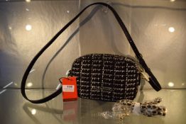*Mario Valentino Tweed Nero Handbag, RRP: £135