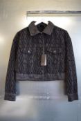 *Armani Exchange Black Denim Monogram Jacket Size: S, RRP: £195