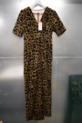 *Traffic People Leopard Print Front Zip Jumpsuit Size: M, RRP: £129