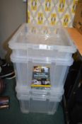 *2x Double Tier Stack Master Storage Boxes