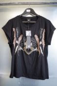 *NU Clarissa Beaded T-Shirt Size: S, RRP: £65