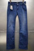 *Replay Dark Blue Power Stretch Denim New Luz Boot Cut Jeans Size: 29x32, RRP: £150