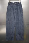 *Armani Exchange Blue Denim Monogram Jeans Size: 30R, RRP: £145