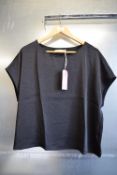 *Traffic People Black Cat Sleeve Crinkle Silk Top Size: XL, RRP: £45