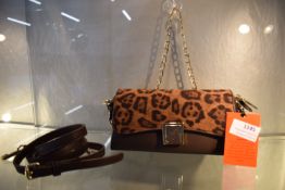 *Mario Valentino Borsa Evissa Leopard Print Handbag with Chain Handle, RRP: £99