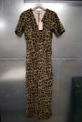 *Traffic People Leopard Print Front Zip Jumpsuit Size: S, RRP: £129