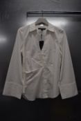 *French Connection Linen White Cross Front Shirt Size: L, RRP: £25