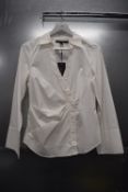 *French Connection Linen White Cross Front Shirt Size: S, RRP: £25