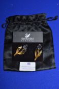 Swarovski Crystal & Gilt Flower Brooches (with certificate & bag)