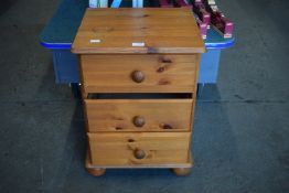 Pine Bedside Three Tier Drawers (AF)