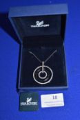 Swarovski Crystal Hoop Pendant 38cm (boxed with packaging)