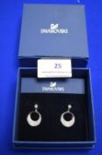 Swarovski Crystal Circular Drop Earrings (boxed with packaging)