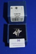 Swarovski Crystal Double Butterfly Ring Size: 55 (boxed with packaging)