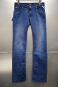 *Replay Dark Blue Power Stretch Denim New Luz Boot Cut Jeans Size: 32x32, RRP: £150