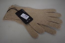 *Armani Exchange Knitted Gold Sparkle Gloves Size: XS/S, RRP: £89