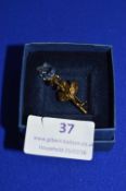 Swarovski Gilt & Crystal Rose Brooch (boxed with packaging)