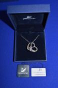 Swarovski Crystal Heart Necklace 38cm (boxed with packaging)