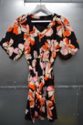 *French Connection Black & Multi Floral Dress Size: 10, RRP: £85