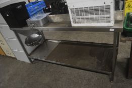 *Stainless Steel Preparation Table with Undershelf 180x75cm