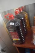 *2x 5L Bottles of Red Wine Vinegar BBD: 03/2030, and 1x 5L Bottle of White Wine Vinegar BBD: 03/