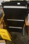 *Black Three Drawer Filing Cabinet