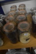 *10x Kilner Jars of Assorted Nuts, Fruits, etc.