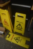 *3x Caution Cleaning Signs