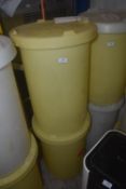 *2x Plastic Flour Bins with Lids