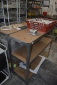 *2x Bays of Galvanised Boltless Medium Duty Shelving Containing Assorted Storage Boxes, Bins, etc.