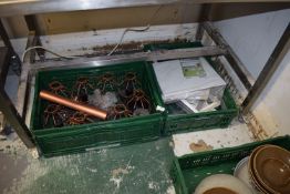 *Contents of Plastic Crates to Include Lampshades, and Shelving Brackets