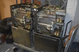 *4x Panasonic Pro 2 Commercial Microwave Ovens, an Industrial barrow