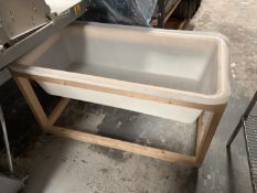 *Tub with Wooden Frame and Castors 123x61cm x 70cm high