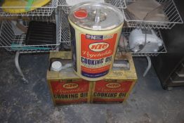*3x Tins of KTC Vegetable Cooking Oil