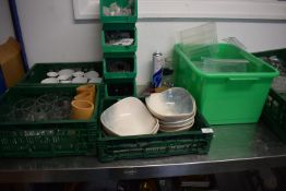 *Contents on top of Table to Include Glasses, Vases, Dishes, Flagons, etc.