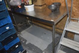*Stainless Steel Topped Mobile Worktable 150x84cm x 94cm work height