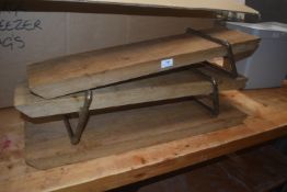 *3x Oak Display Stands