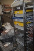 *Stainless Steel Tray Rack with Trays