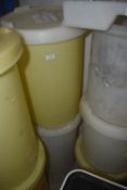 *2x Plastic Flour Bins with Lids
