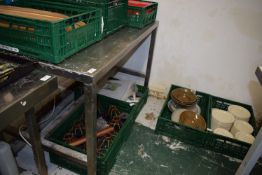 *Mobile Stainless Steel Preparation Table with Twin Socket Attachment 121x76cm x 75cm high