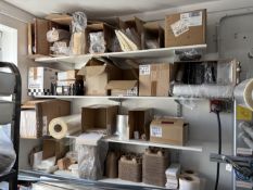 *Contents of Shelves to Include Assorted Takeaway Packaging, Tubs, etc.